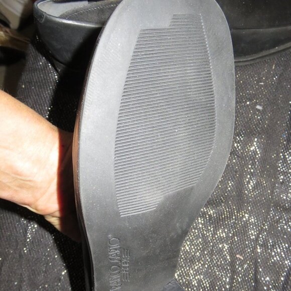 FRANCO SARTO Flex Black Italian Leather Loafers Driving Shoes size 10 - Picture 9 of 13